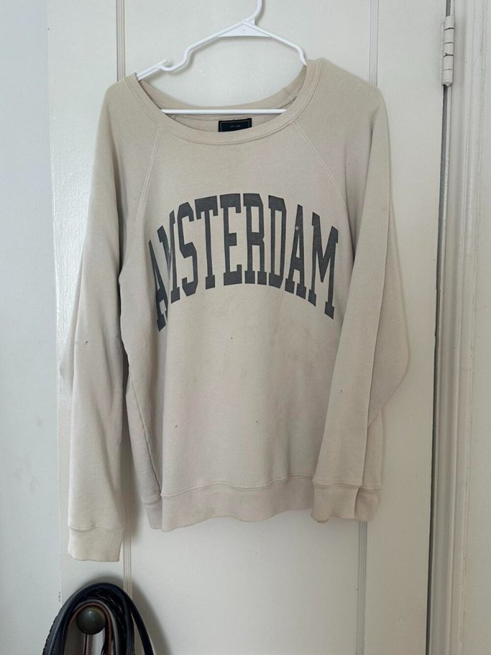 Free People Women's Cream and White Sweatshirt